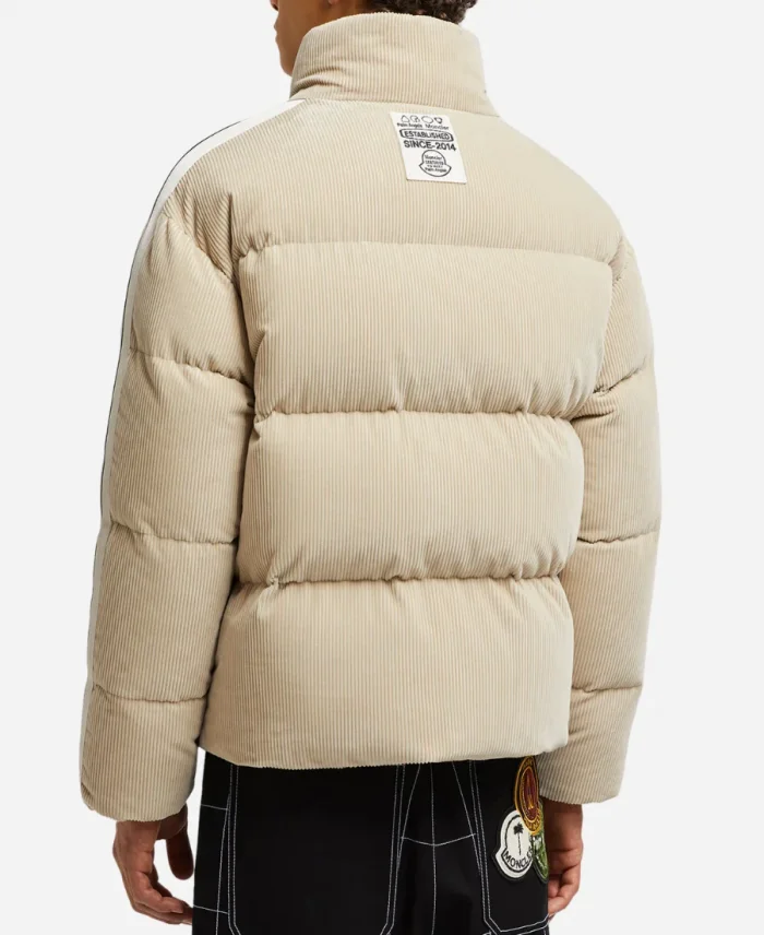 Moncler x Palm Angels Abrolhos Beige Short Down Jacket
