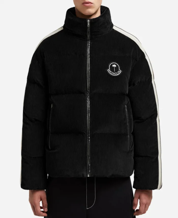 Moncler x Palm Angels Abrolhos Black Corduroy Short Down Jacket
