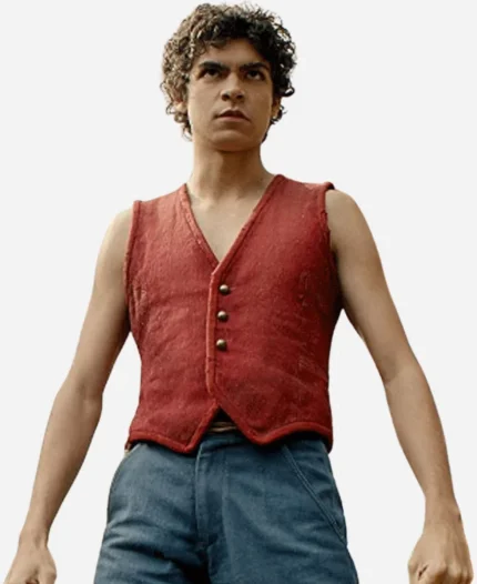 Monkey D. Luffy TV Series One Piece 2023 Inaki Godoy Floral Red Vest