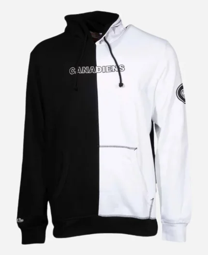 Montreal Canadiens Mitchell & Ness Night & Day Fleece Black And WhitePullover Hoodie