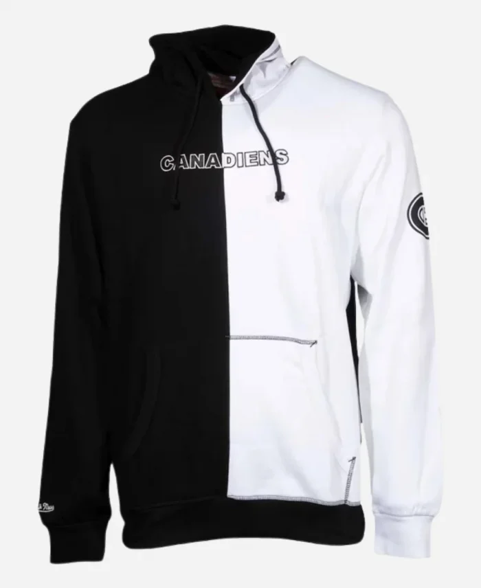 Montreal Canadiens Mitchell & Ness Night & Day Fleece Black And WhitePullover Hoodie
