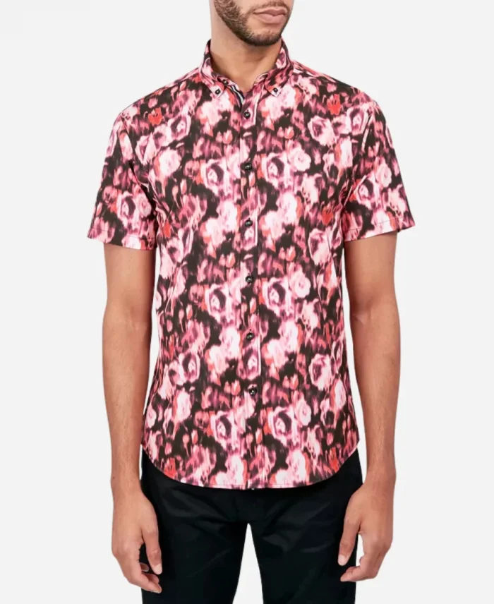 Mr. Brown Assisted Living S5 Pink Floral Print Shirt