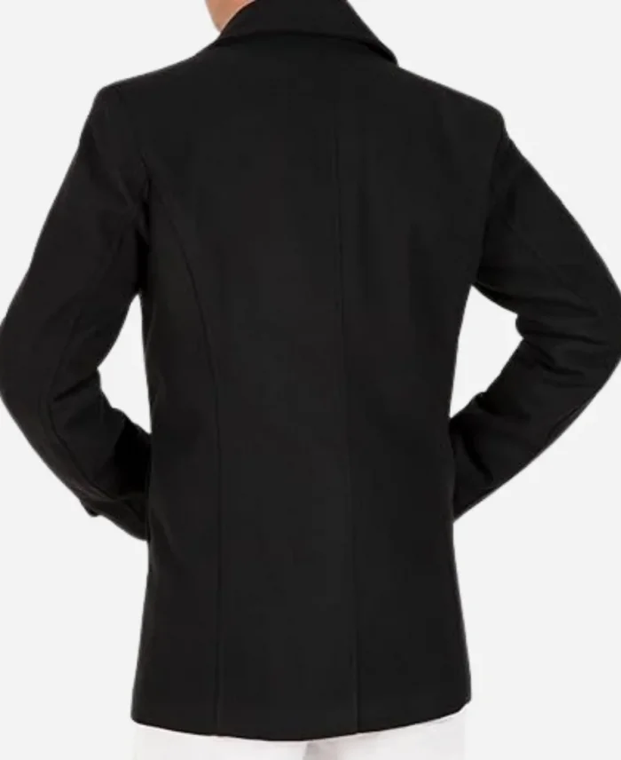 Mykelti Williamson The Last Rodeo Double Breasted Black Peacoat