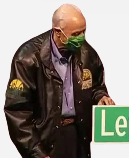 NBA 2023 Lenny Wilkens Black Leather Jacket