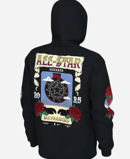 NBA 2025 All-Star Game Club Black Pullover Hoodie For Unisex