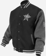 NBA All Star 2025 Unisex Black Wool Varsity Jacket