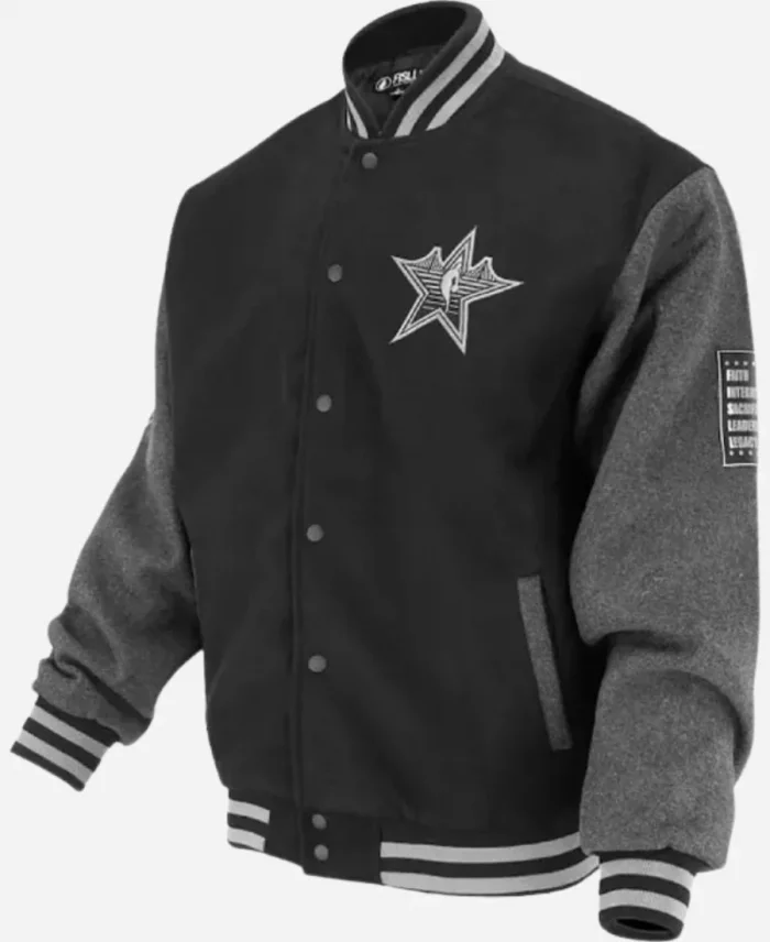NBA All Star 2025 Unisex Black Wool Varsity Jacket