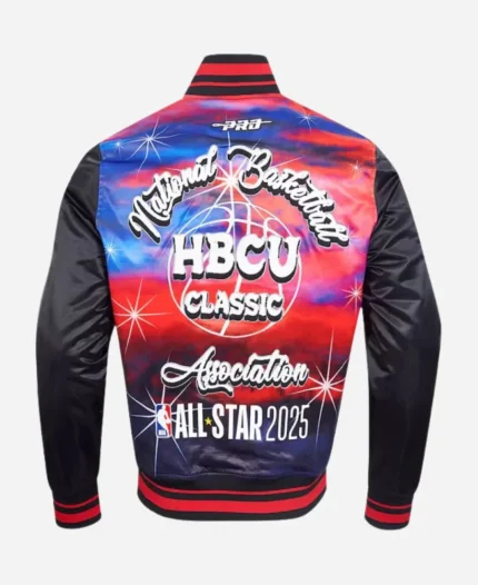 NBA All-Star Game 2025 Black Varsity Bomber Satin Jacket For Unisex
