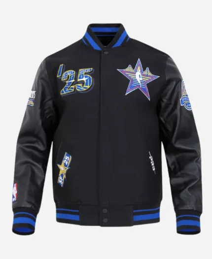 NBA All-Star Game 2025 Black Wool Varsity Jacket