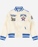 NBA All-Star Game 2025 Youth Cream Satin Jacket