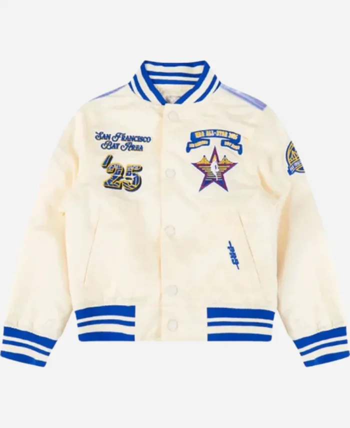 NBA All-Star Game 2025 Youth Cream Satin Jacket