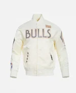 NBA Chicago Bulls 2025 Cream Bomber Jacket
