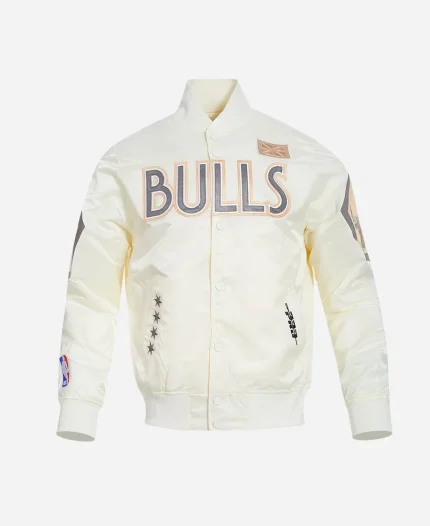 NBA Chicago Bulls 2025 Cream Bomber Jacket