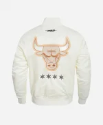 NBA Chicago Bulls 2025 Cream Satin Jacket