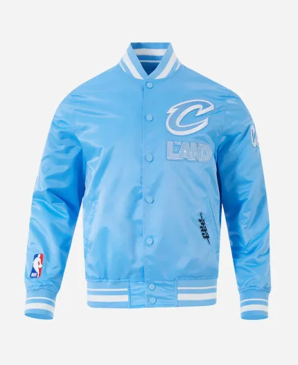 NBA Cleveland Cavaliers 2025 Blue Satin Jacket