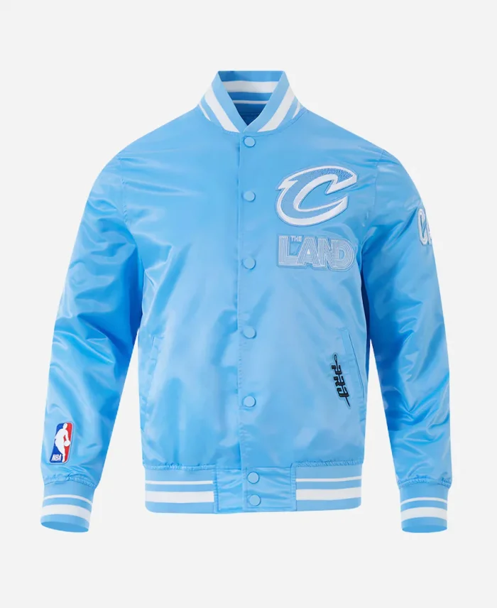 NBA Cleveland Cavaliers 2025 Blue Satin Jacket
