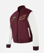 NBA Cleveland Cavaliers 2025 Maroon Wool Varsity Jacket