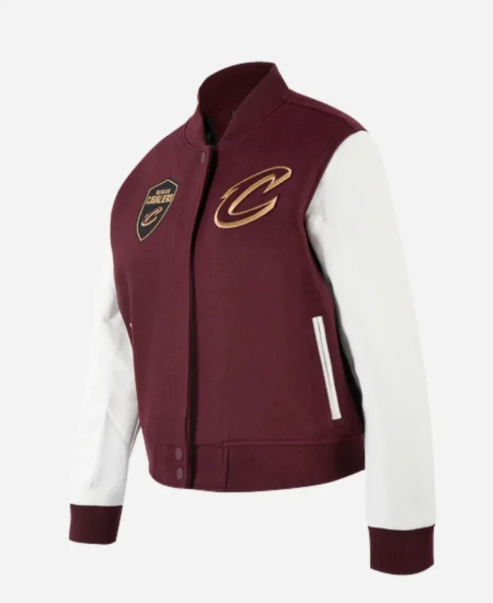 NBA Cleveland Cavaliers 2025 Maroon Wool Varsity Jacket