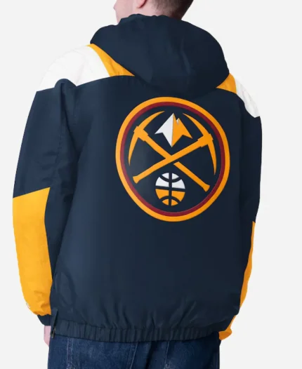 NBA Denver Nuggets Starter Navy Charger Half-Zip Jacket