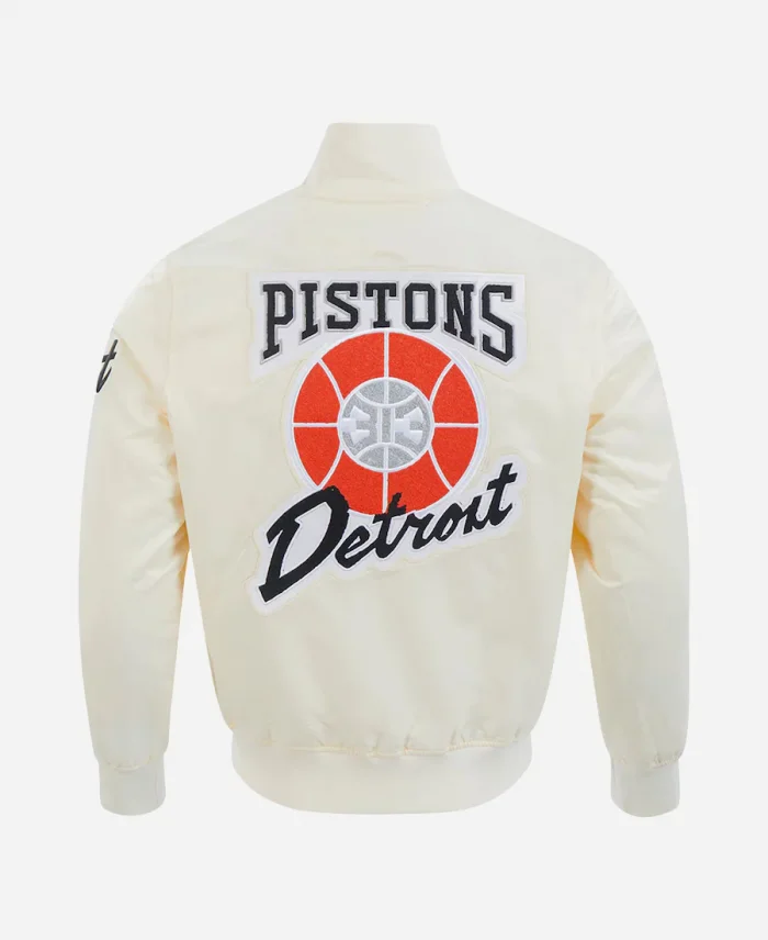 NBA Detroit Pistons 2025 City Edition Cream Jacket