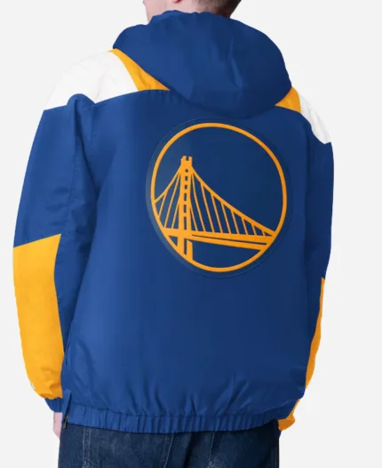 NBA Golden State Warriors Starter Royal Gold Charger Half-Zip Jacket 