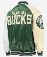 NBA Milwaukee Bucks Starter Green And Cream Hooded Jacket