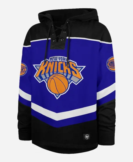 NBA New York Knicks 47 Oversized Lacer Black Pullover Hoodie