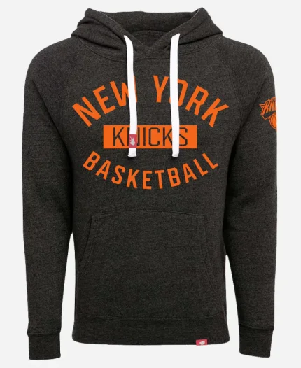 NBA New York Knicks Sportiqe Black Olsen Tri-Blend Pullover Hoodie