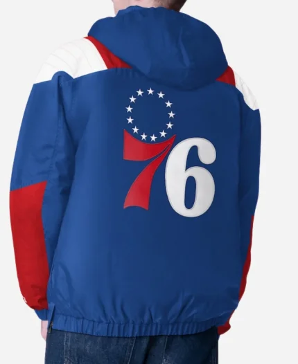 NBA Philadelphia 76ers Starter Charger Half-Zip Jacket