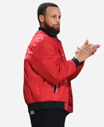 NBA Steph Curry Red Jacket