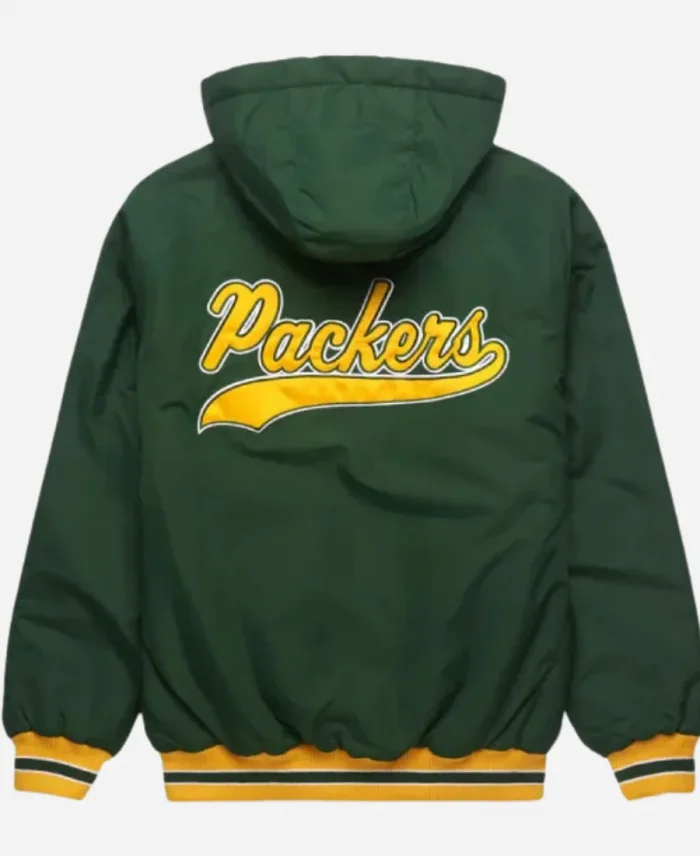 NFL Green Bay Packer 2025 Starter Green Hooded Bomber Jacket For Men and Women