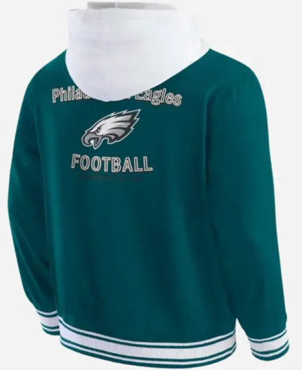 NFL Philadelphia Eagles 2025 Unisex Midnight Green and White Hooded Jacket