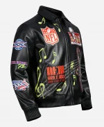 NFL Super Bowl LIX 2025 New Orleans Birth Place Of Jazz Black Leather Jacket