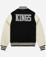 NHL Los Angeles Kings 2025 Unisex Black and White Wool Varsity Bomber Jacket