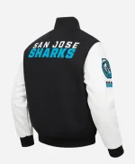 NHL San Jose Sharks Black Starter Varsity Jacket