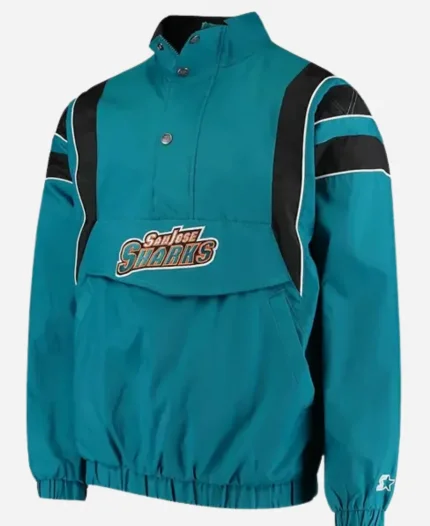 NHL San Jose Sharks Blue Starter Blue Bomber Jacket