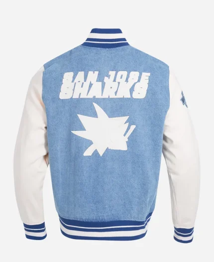 NHL San Jose Sharks Blue Starter Varsity Jacket