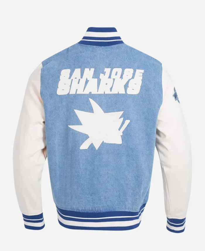 NHL San Jose Sharks Blue Starter Varsity Jacket