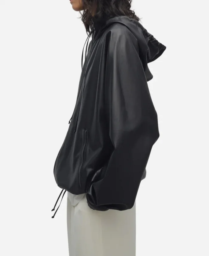 NYC 2025 Kendall Jenner Black Leather Jacket