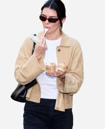 NYC 2025 Kendall Jenner Suede Jacket