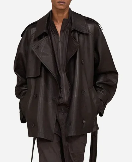 NYC 2025 Michael B. Jordan Black Leather Jacket