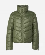Nadine Mills Supacell Puffer Green Jacket
