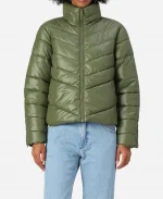 Nadine Mills Tv Series Supacell Season 01 Sabrina Green Quilted Puffer Jacket