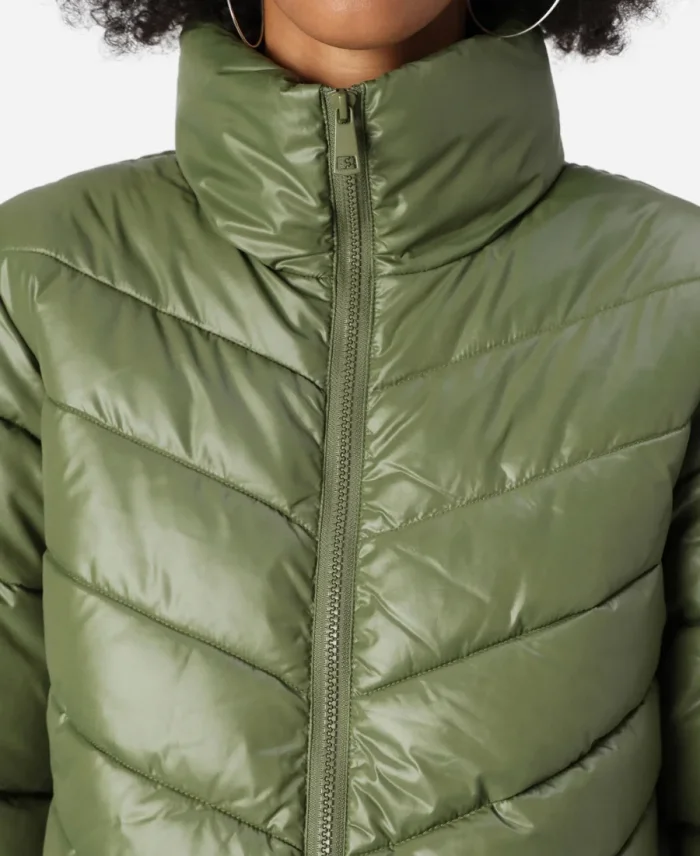 Nadine Mills Tv Series Supacell Season 01 Sabrina Green Quilted Puffer Jacket For Sale