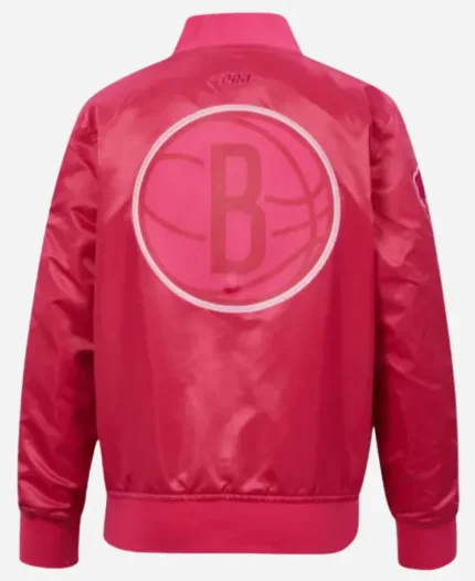 National Basketball Association Brooklyn Nets 2025 Triple Pink Bomber Jacket