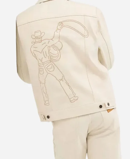 National Finals Rodeo Las Vegas 2025 Cream Denim Jacket For Unisex