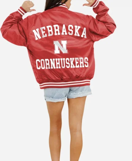 Nebraska Cornhuskers Red Varsity Bomber Jacket