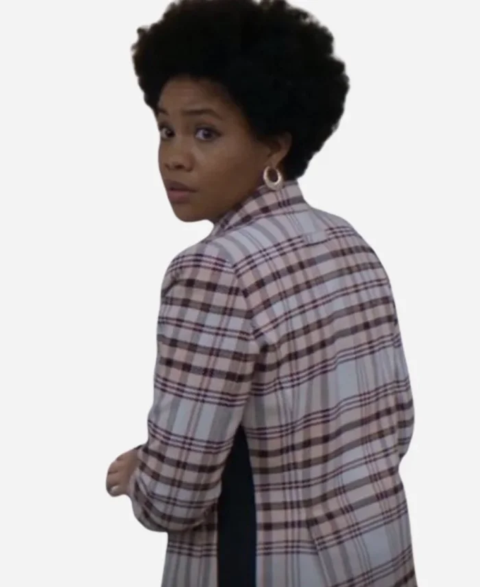 Nella Rogers Tv Series The Other Black Girl 2023 Plaid Coat