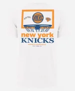 New York Knicks 47 White City Edition Backboard Franklin T-Shirt For Sale