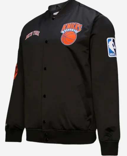 New York Knicks Black Hardwood Satin Jacket